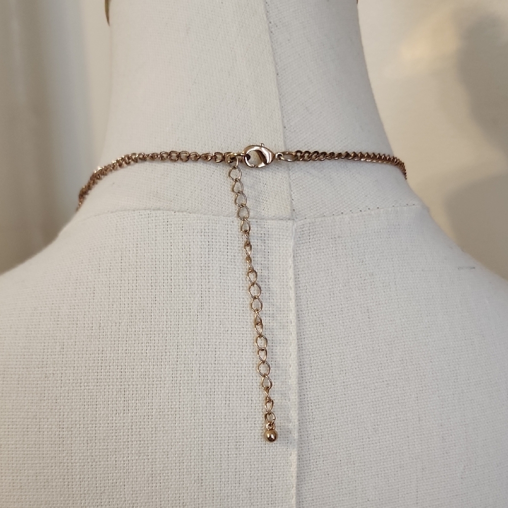 Cream Geometric Statement Necklace - image 5